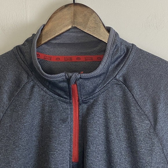 TAPOUT Mens Gray Mock Neck Quarter Zip Long Sleeve Shirt Size XL UFC MMA Athlete - Picture 3 of 9